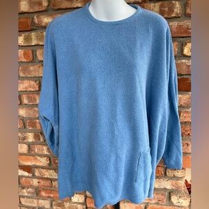 Stephanie Schuster for Princess Designs dusty blue crew neck sweater size 3X